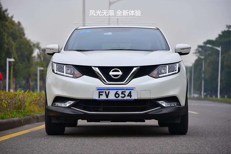 DY_L для стилизации автомобиля головная лампа для Nissan Qashqai фары светодиодный фонарь DRL Объектив Двойной Луч би-ксеноновая разрядная лампа высокой интенсивности для автомобиля передний свет