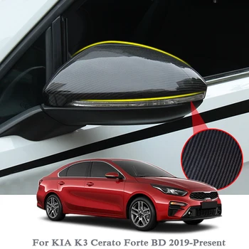 

2pcs Car Styling For Kia K3 Cerato Forte BD 2019- Present ABS Chrome Rear View Mirror Sequins Cover Trim External Accessories