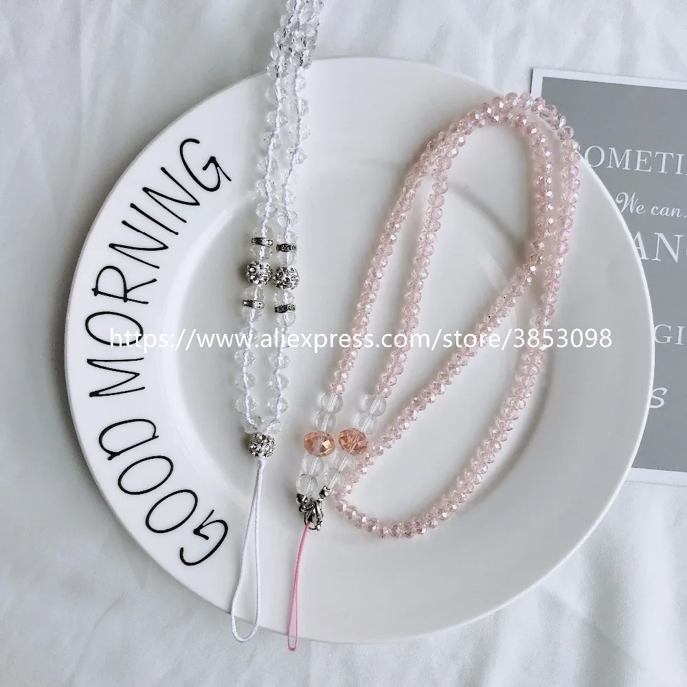 

Fashion Crystal Mobile Phone Straps Long neck Strap for iPhone 6 7 8 X