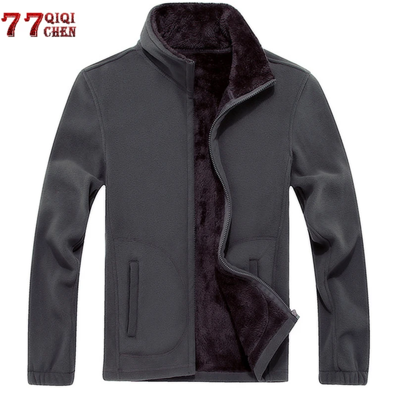 

Winter Thicken Warm Hoodies Men Soft Shell Jackets Fleece Tracksuits Sweatshirts Casual Thermal Coats Male Outwear 6XL 7XL 8XL