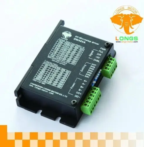 4 осевой Драйвер шагового двигателя DM420A 1.7A 12 36VDC 128Micostep биполярный Для CNC фрезерной