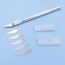Non-Slip Metal Scalpel Knife Tools Kit Cutter Engraving Craft knives + 6 pcs Blade Mobile Phone Laptop DIY Repair Hand Tools