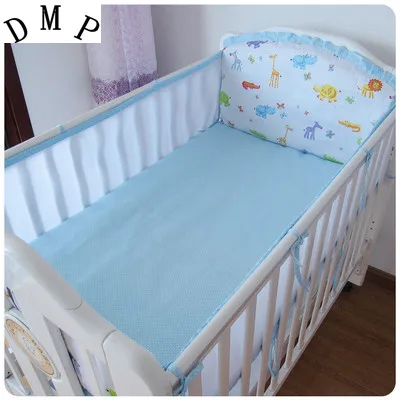 Акция! 5 шт. детская кроватка Постельные принадлежности для новорожденных пинетки Постельное белье, включают:( 4 бампер+ лист