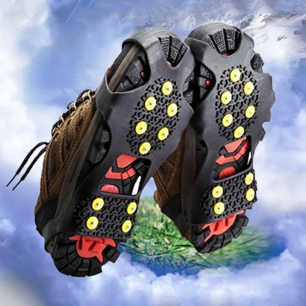 Модные 2 шт. 10 зубов альпинизм когти анти-скольжения Crampon шип накладка против скольжения на льду чехол для обуви