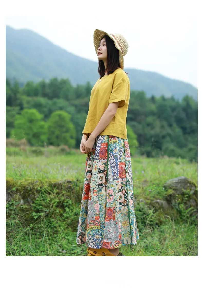 LZJN Women Tops Blouses 2019 Summer O Neck Short Sleeve Cotton Linen Shirt Casual Loose Work Blouse Retro Party Top Blusas  (12)
