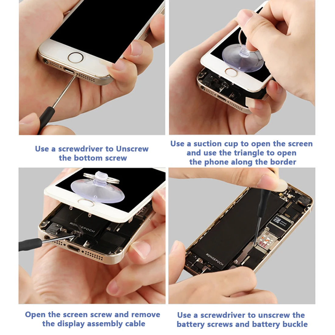X 8 Teléfono Móvil Kit de Herramienta de Apertura Destornillador Conjunto de reparación 10 en 1 para iPhone 7