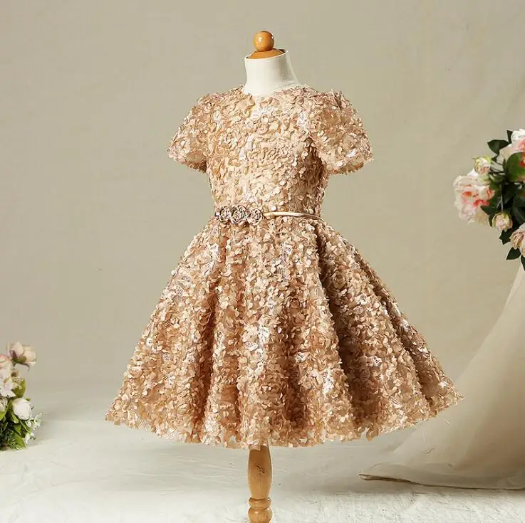 Обувь для девочек свадебное платье Вечерние цветочным рисунком праздничное платье маленьких день рождения платья с аппликацией