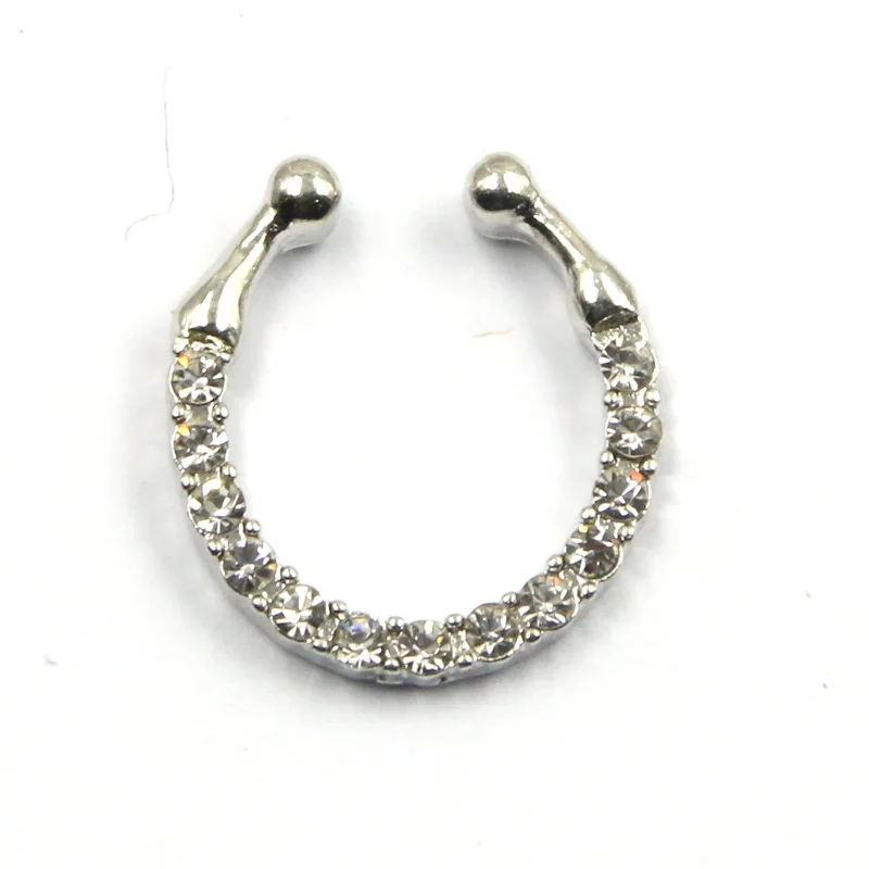40 шт. винты для имитации носа Серебряного и золотого цвета|nose ring clip|fake nose septumpiercing