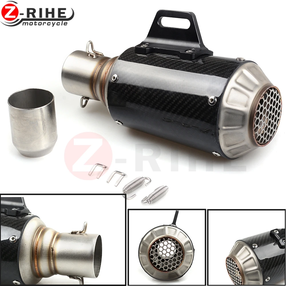 Universal 36-51mm Modified Exhaust Motorcycle Silencer Exhaust Pipe Fiber For Triumph Tiger 800 1050 Rocket  Street Triple 675