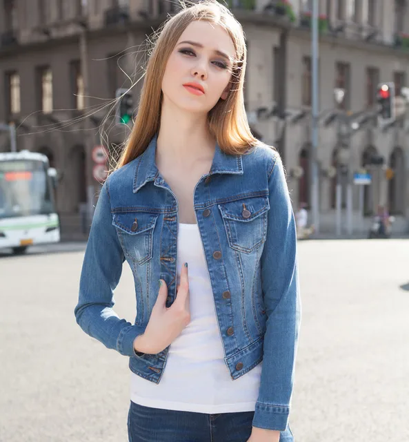 2016 Women's denim coats&jackets women coat jean jacket