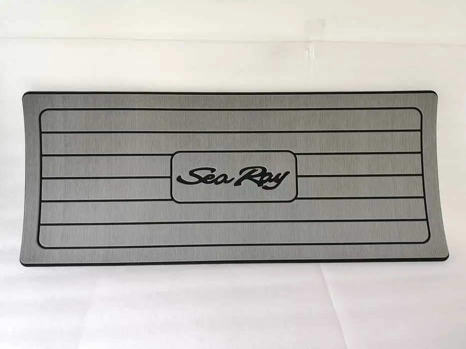 

Boat Helm Station Pad EVA Grey Teak Decking with SeaRay Logo 406mmx 991mmx 13mm 16" x 39" x 1/2"