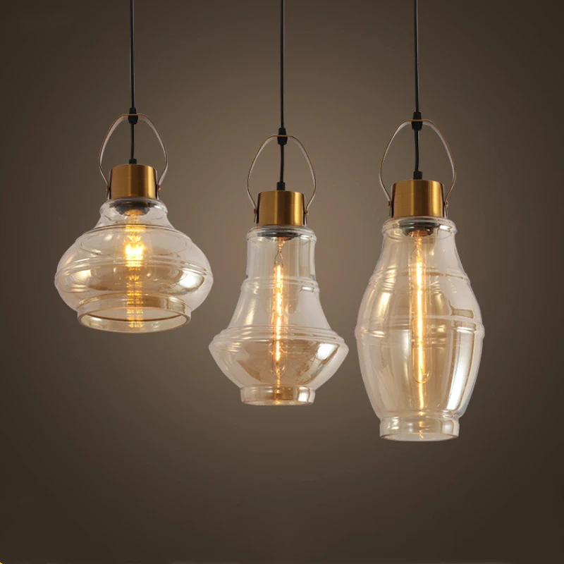 

Glass Led Chandelier Single Head Nordic Restaurant Hanglamp Modern Parlor Bedroom Kitchen Hanging Light Fixtures Cord Pendant