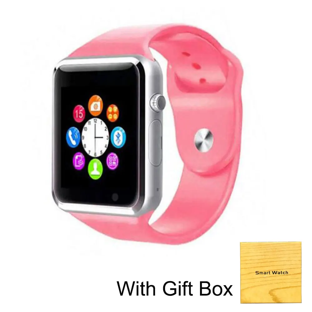 Смарт-часы COXANG A1 для детей, детские 2G с sim-картой, часы для звонков, телефон с сенсорным экраном, водонепроницаемые умные часы, умные часы - Цвет: Pink
