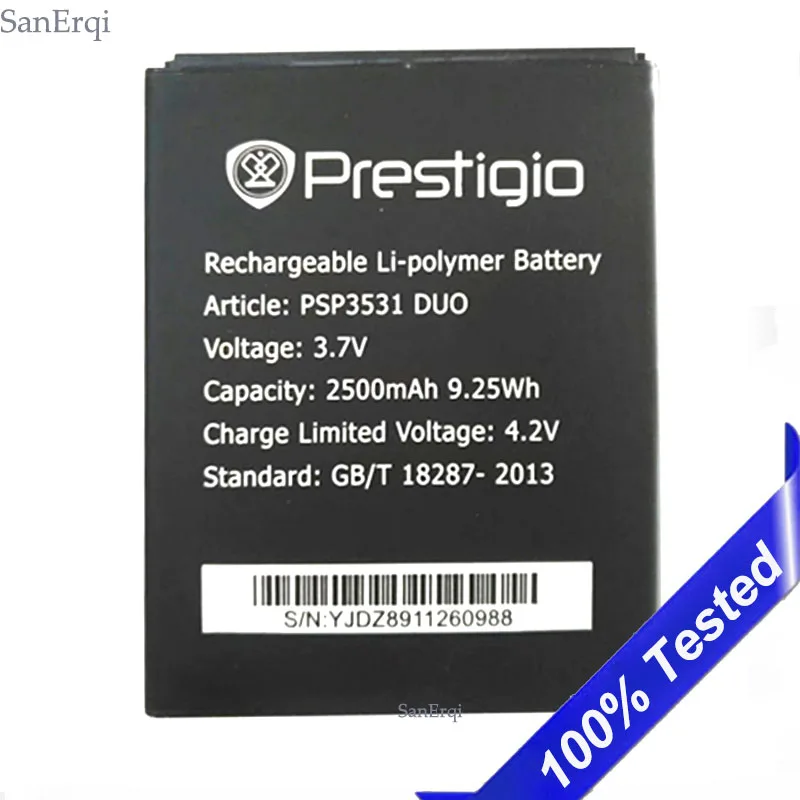 Аккумулятор для PSP 3530 3531 3532 Prestigio Muze D3 E3 F3 DUO A7 7530 мобильный телефон 2500 мАч |