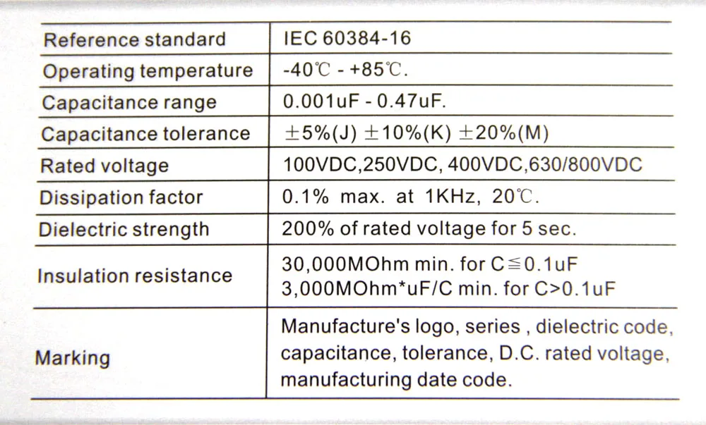 10pcs Condensateur CBB 630V 223 223J 0,022uF 22nF 5/%