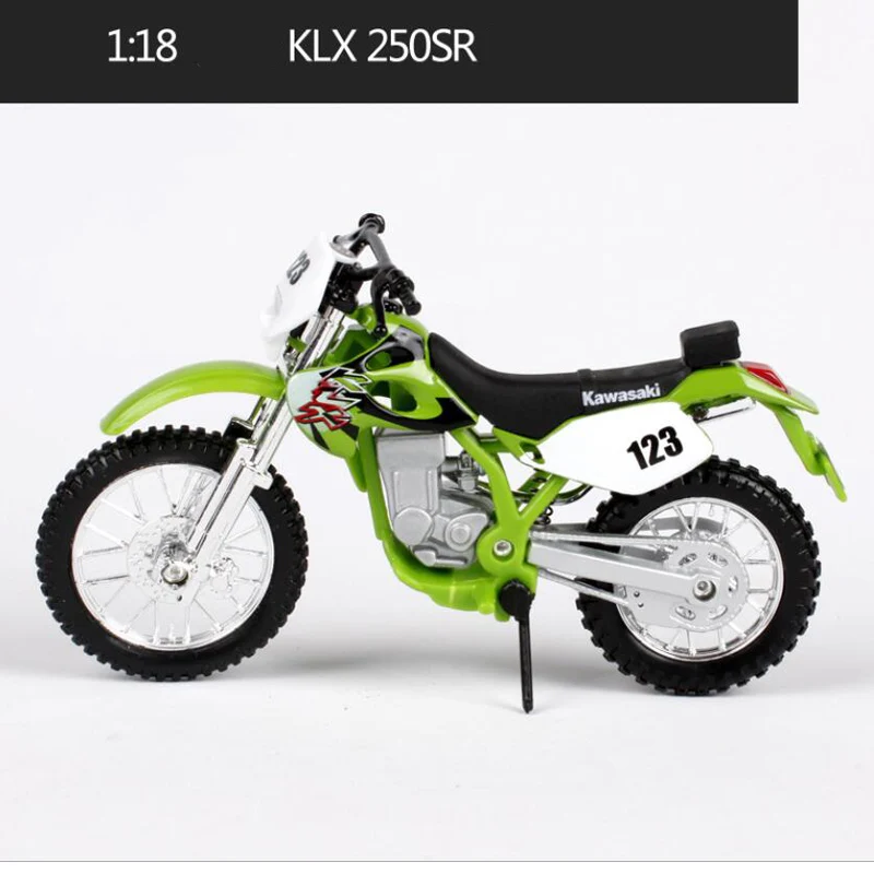 Maisto 1:18 модель мотоцикла игрушка сплав мотоцикл ниндзя ZX 10R KX250F Z1000 вулкан воротник игрушки для взрослых подарок - Цвет: KLX 250SR