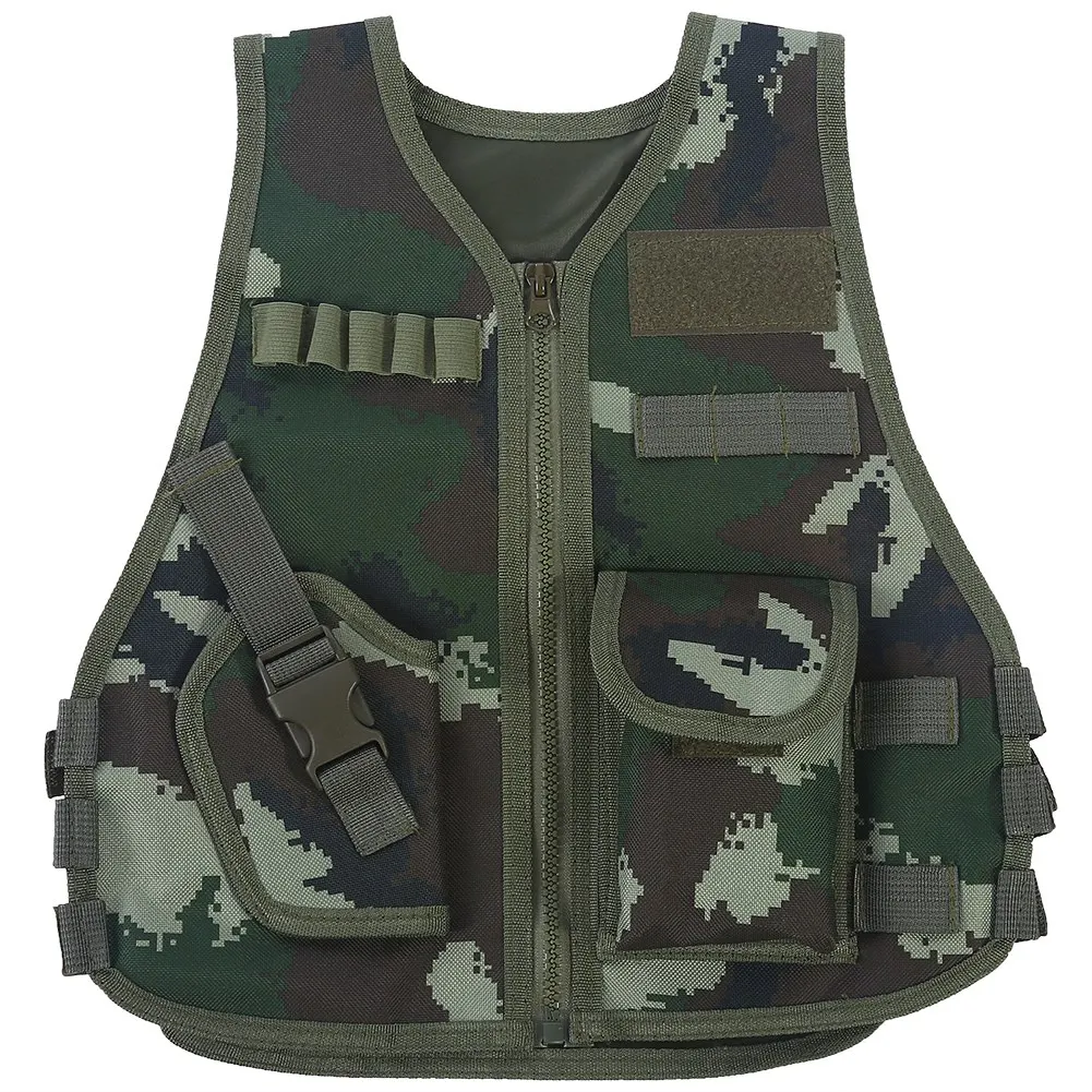 

Children Kid Tactics Vest Camouflage Vest with Multi Pocket Outdoor Camping Hunting Game Jacket Kid Sport Equipment
