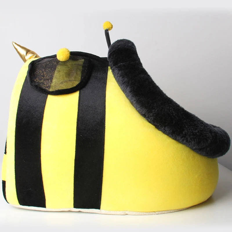 Bee Форма кровать собаки Pet сна питомника зима теплый желтый мягкая кошка Товары для собак дом