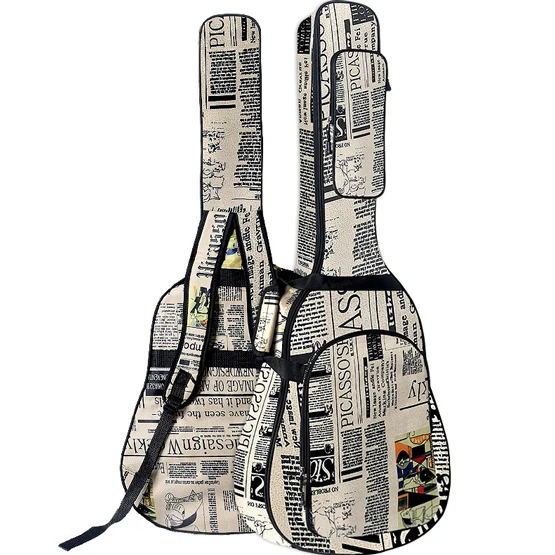 600D водостойкая ткань Оксфорд двойной прошитый Мягкий ремень Gig Bag Чехол для гитары 40/41 дюймов Акустическая классическая народная гитара - Цвет: see chart