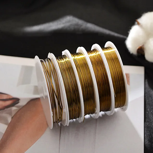

1 Roll 0.3MM 0.4MM 0.5MM 0.6MM 0.8MM 1MM Antique Bronze Can make shape Copper Metal Wire Diy Findings Accessories