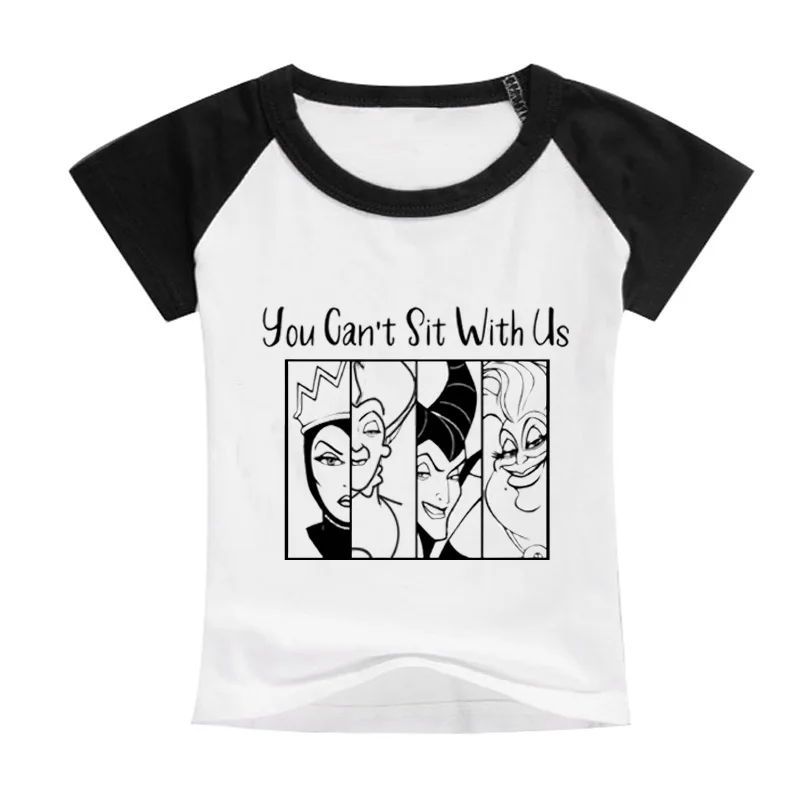 ZSIIBO/забавная и смешная футболка с надписью «you can't sit with us» футболка с рисунком «Волшебное заклятие злой королевы» крутая футболка для больших мальчиков и девочек - Цвет: CJ01