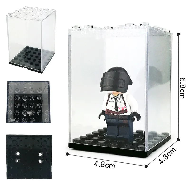 single sale building blocks Transparent box compatible with known brands minifigs toys for children my world figures