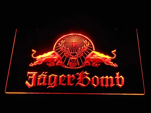 Светодиодный неоновый светильник a233 Jagermeister Jager Bomb Bull Wine|sign|sign ledsign neon |