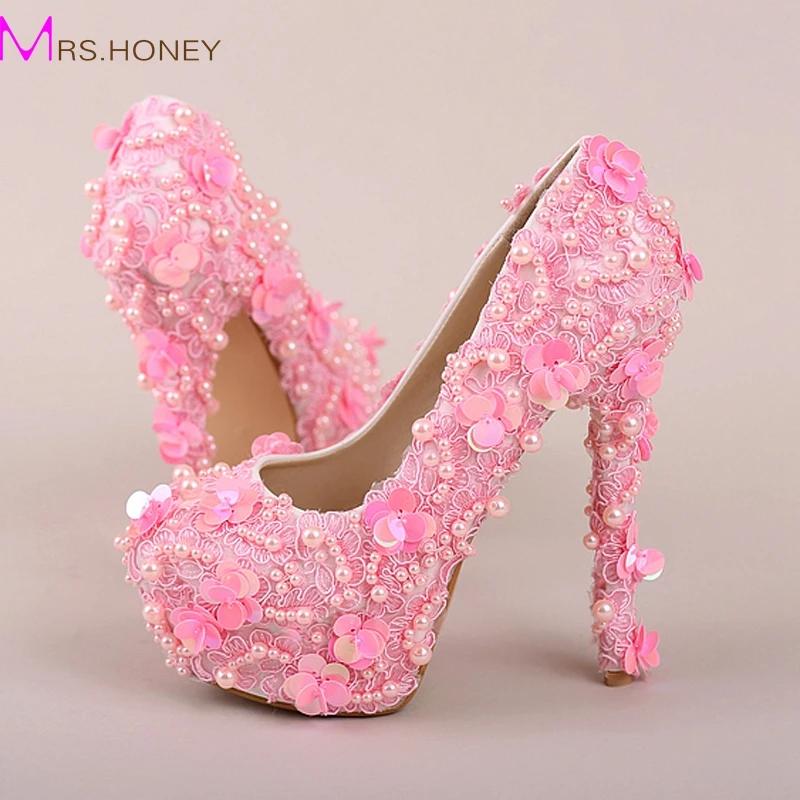 pearl prom shoes