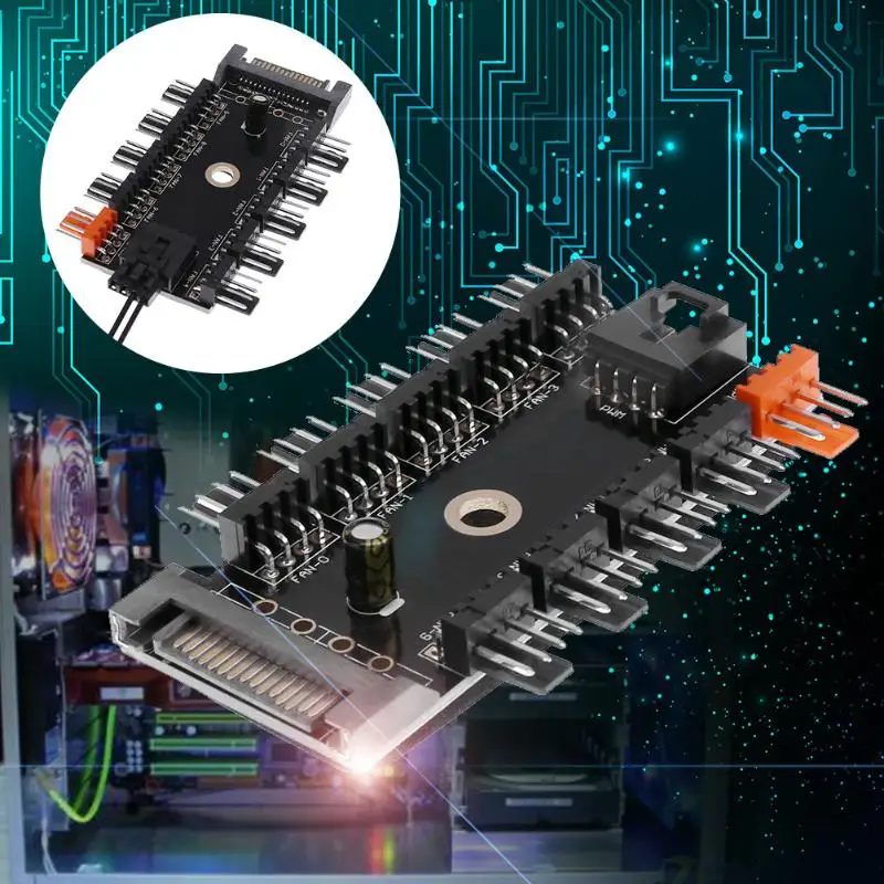 SATA порт 11 Способ охлаждения компьютера вентилятор 4pin кабель питания удлинитель