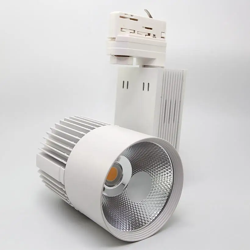 4 Wires 3 Phase 40W LED track light Dimmable Rail Ceiling Lamps spot light for Clothing Shoes shop stores Industrial lighting 5