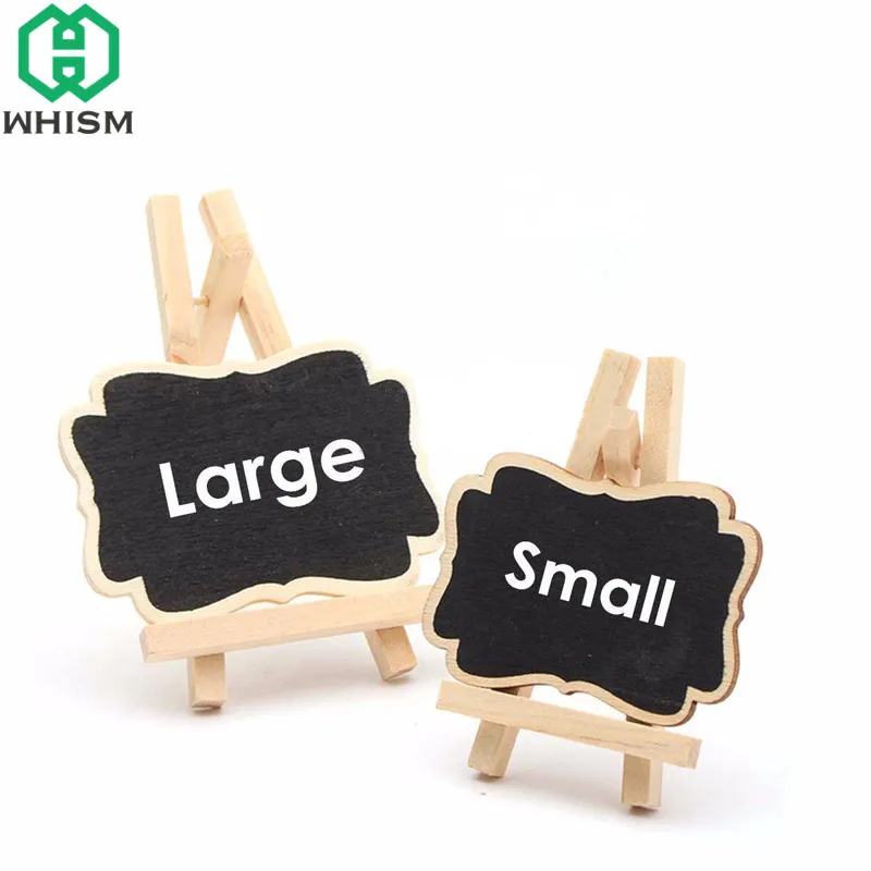 1Pcs Mini Wooden Blackboard Notice Board Stick Stand Place ...