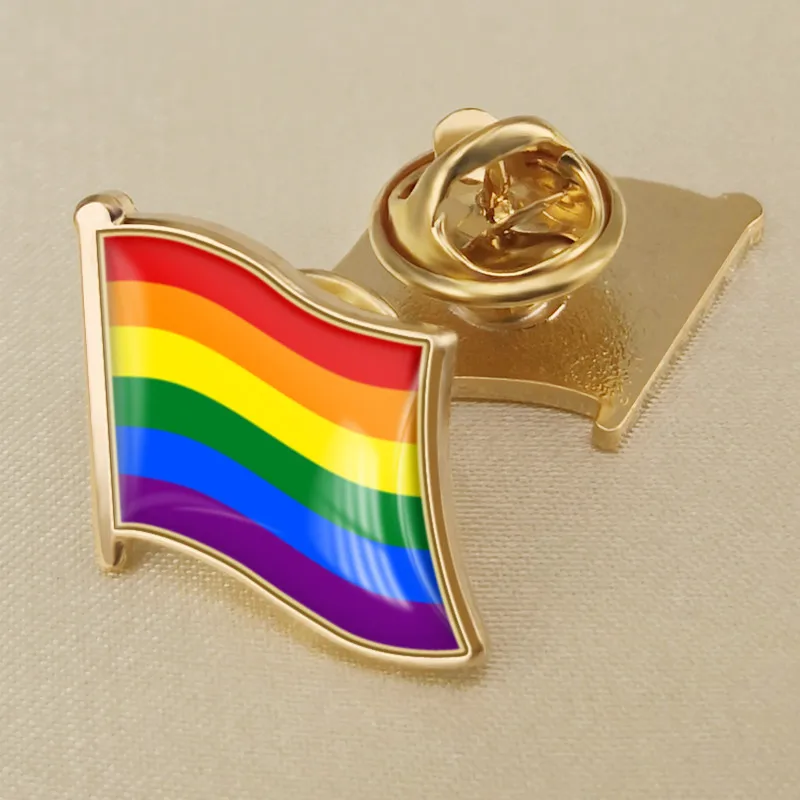 

Gay LGBT Rainbow Bisexual Pride Single Flag Lapel Pins