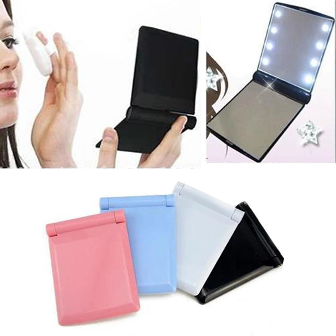 Hot Sale 1pc 8 LED Lights Lamps Makeup Mirror Lady Make Up Cosmetic