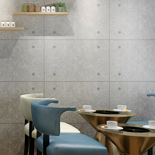 Wohnzimmer Restaurant, grau betonwand ziegelsteinmuster tapete für wände rollen 3d, Design ideen