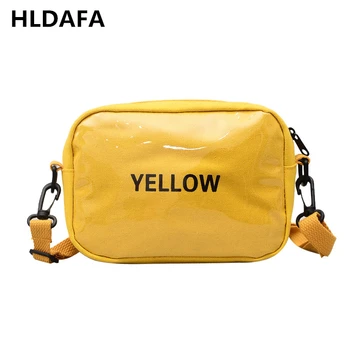 

HLDAFA 2020 New Woman Fashion Casual Shoulder Bag Canvas Crossbody Bags Letter Flap Female Small Storage Messenger Bag Daily Bag