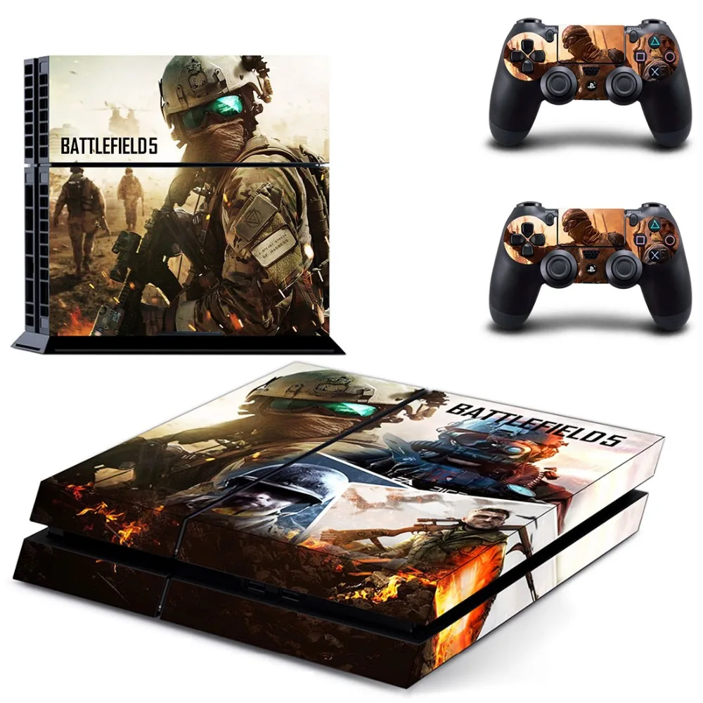 Виниловая наклейка для игровой консоли Sony Playstation 4 и 2 контроллера PS4|Наклейки| |