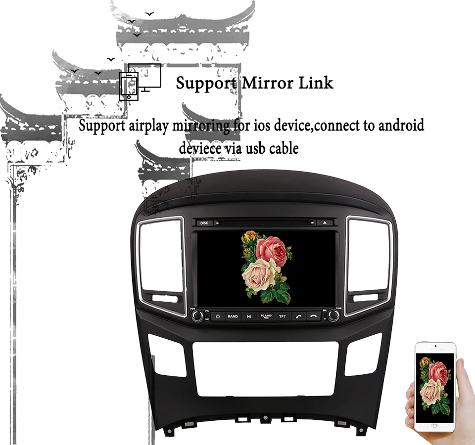 Perfect Android 9.0 8 Core 1024*600 4+64 For HYUNDAI H1,Grand Starex, H-1 Travel,H-1 Cargo,iLOAD 2016 Car DVD Player GPS Radio Head Unit 0