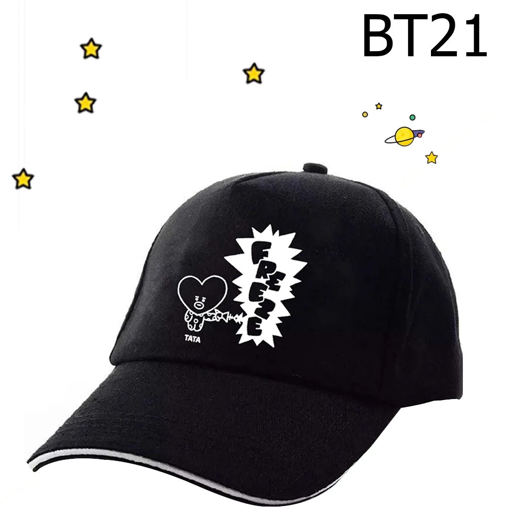 2018 Новый Kpop BTS BT21 TATA CHIMMY COOKY Бейсбол Кепки Регулируемый розовые/черные/белые