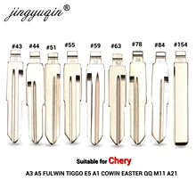 jingyuqin Flip KD key Blank for CHERY A3 A5 FULWIN TIGGO E5 A1 COWIN EASTER QQ3 QQ6 A21 S21 43 44 51 55 59 63 78 84 154 blade