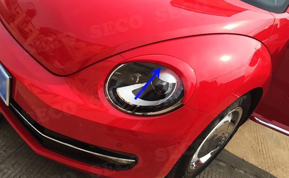 Для VW Volkswagen Beetle A5 2012- подсветка АБС веки головной свет лампы наклейки на брови крышка отделка красочные аксессуары