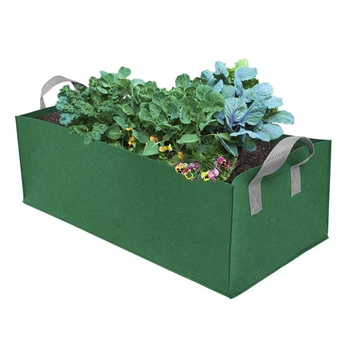 

Non-woven Fabric Vegetable Planter Handle Rectangle Flower Eco-friendly Gallon Tree Garden Bed Outdoor Seedling Grow Bag