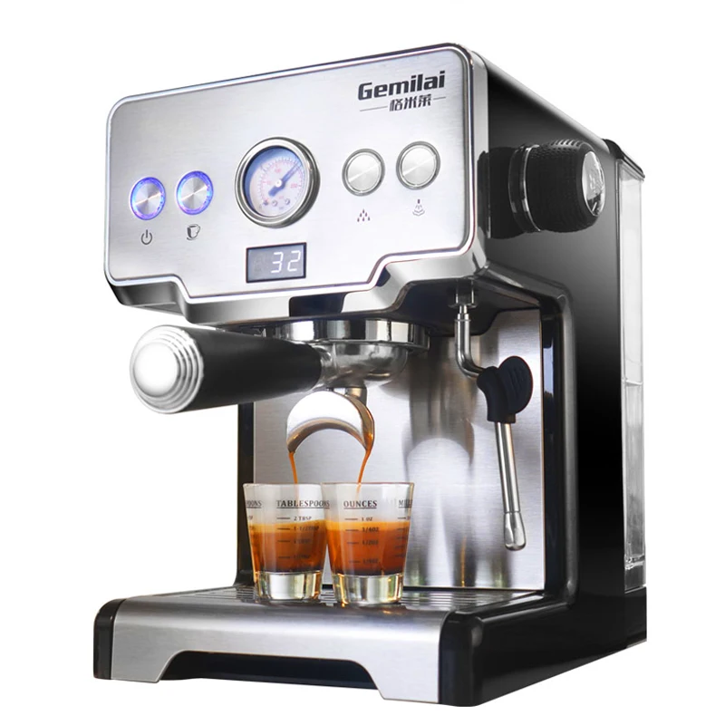 

Commercial Coffee Maker Semi-automatic Italian Coffee Machine 1.7L 15Bar Pump Pressure Steam Type Milk Frother Espresso Machine