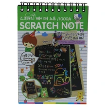 5X1 шт скретч Примечание черный картон креативный DIY Рисование эскиз заметки для детей игрушка тетрадь школьные принадлежности зеленый