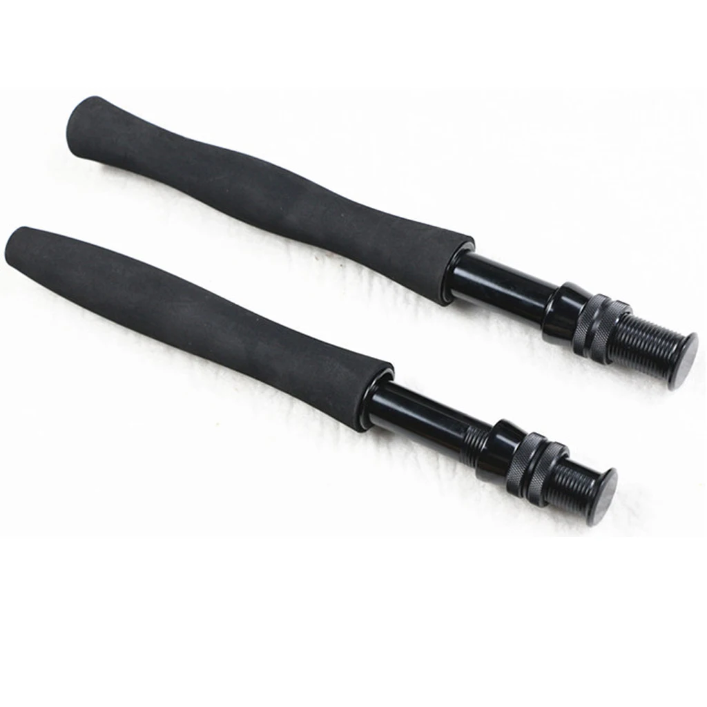 EVA Metal Super Strong Easy Install Fly Fishing Rod Handle Grip With Reel Seat Building Fishing Rod Repair Fly 2 Models Black