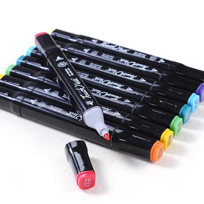 1 Pcs Oil Paint Number Pens Metallic Double Head Marker Pens School