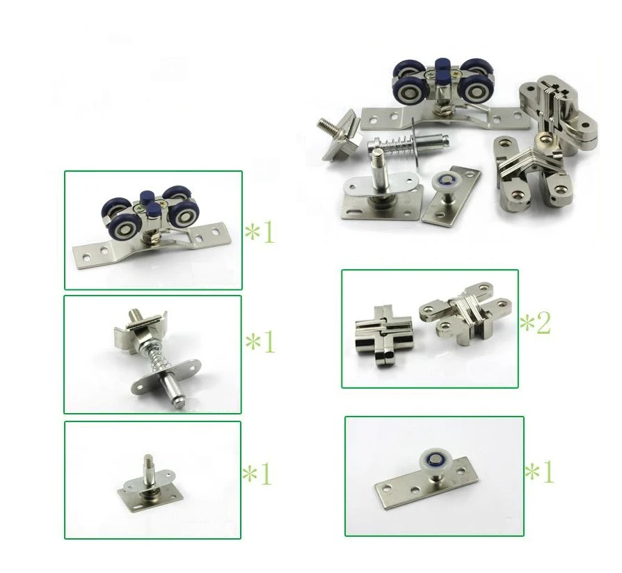 funssor Folding Sliding Wooden Door Roller Rollers Bi fold 50Kgin Door