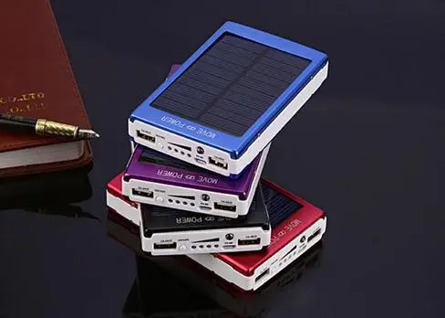 1pc Colaier 100000 mah solaire Power Bank Dual USB Portable batterie externe chargeur pour Mobile