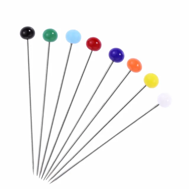 250pcs Glass Pearlized Head Pins Multicolor Sewing Pin for DIY Sewing