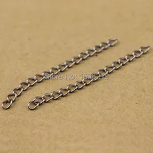

20pcs/lot 316L Stainless Steel Woman Necklace Link Extended & Extension Chains/Tail Extender Chain Diy Jewelry Findings F2254