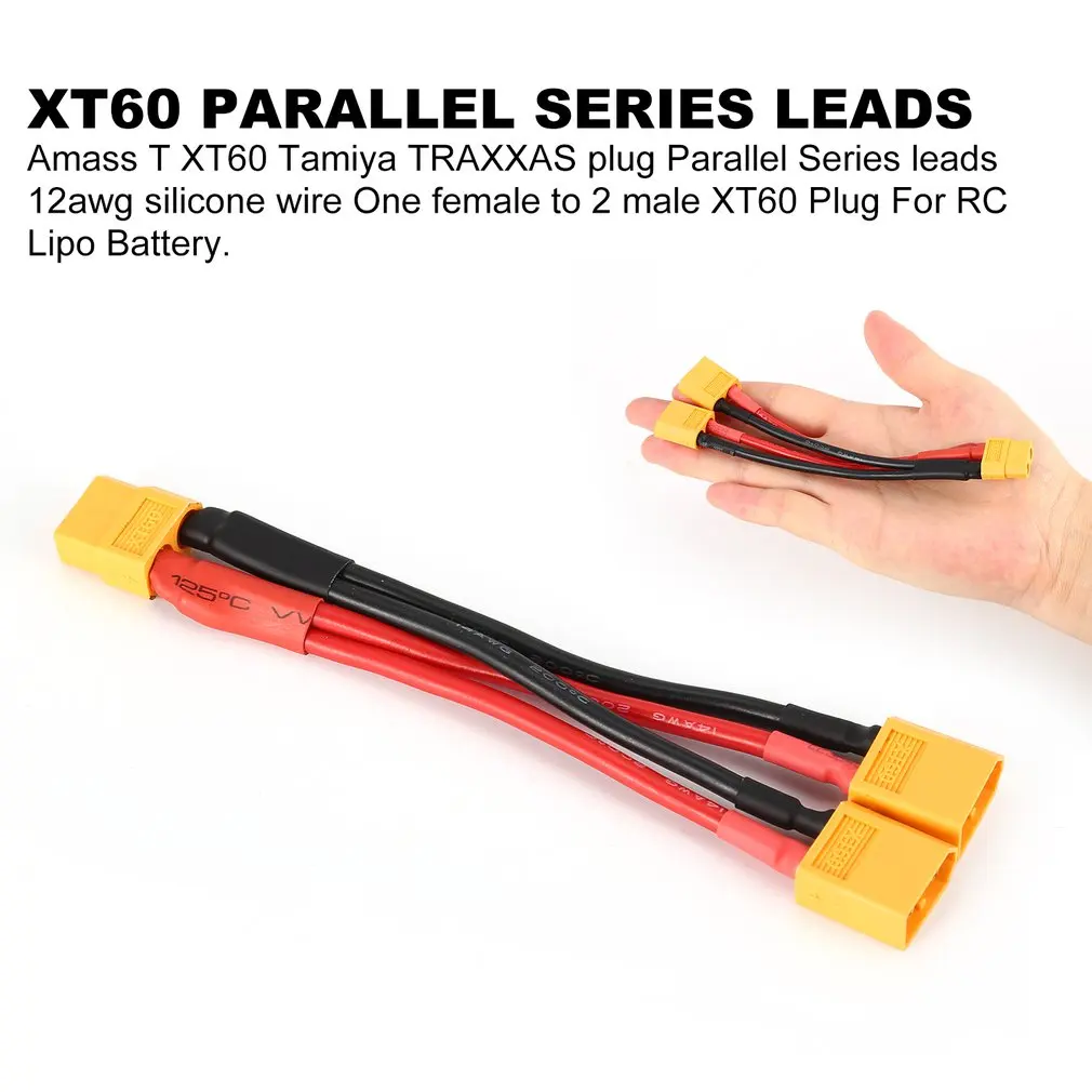 

XT60 Female to Tamiya Female Adapter Connector XT-60 Turnigy Zippy Battery 3CM fits Turnigy and Zippy Battery Packs RC Parts